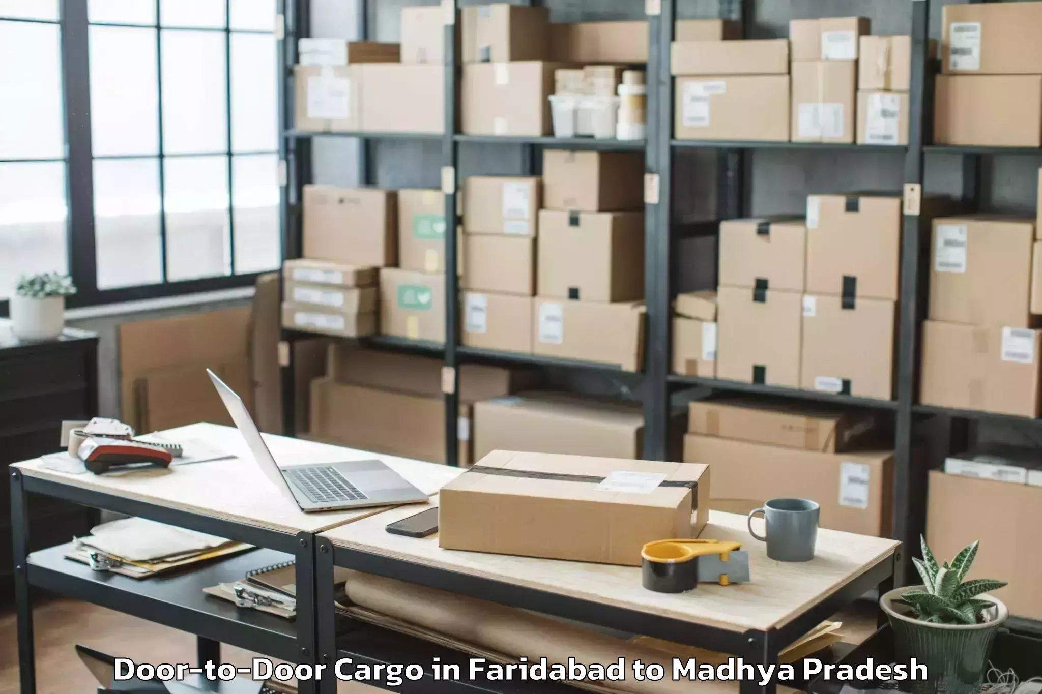 Leading Faridabad to Raisen Door To Door Cargo Provider